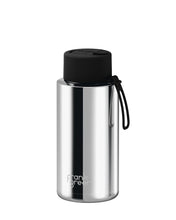 Load image into Gallery viewer, Frank Green Ceramic 34oz Straw Bottle - Limited Edition Silver with Flip Straw Lid Midnight