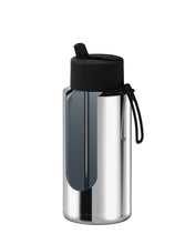 Load image into Gallery viewer, Frank Green Ceramic 34oz Straw Bottle - Limited Edition Silver with Flip Straw Lid Midnight