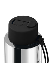 Load image into Gallery viewer, Frank Green Ceramic 34oz Straw Bottle - Limited Edition Silver with Flip Straw Lid Midnight