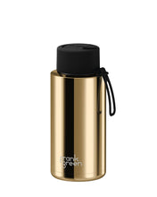 Load image into Gallery viewer, Frank Green Ceramic 34oz Straw Bottle - Limited Edition Gold with Flip Straw Lid Midnight