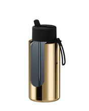 Load image into Gallery viewer, Frank Green Ceramic 34oz Straw Bottle - Limited Edition Gold with Flip Straw Lid Midnight