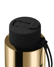 Load image into Gallery viewer, Frank Green Ceramic 34oz Straw Bottle - Limited Edition Gold with Flip Straw Lid Midnight