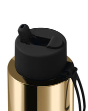 Load image into Gallery viewer, Frank Green Ceramic 34oz Straw Bottle - Limited Edition Gold with Flip Straw Lid Midnight