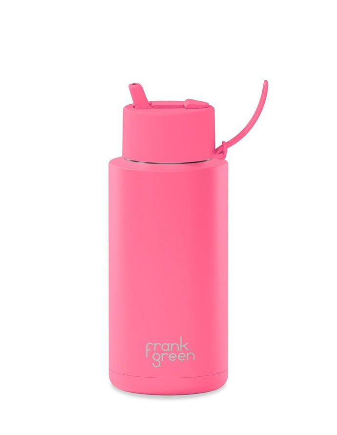 Frank Green Ceramic 34oz Straw Bottle - Bubblegum Blast