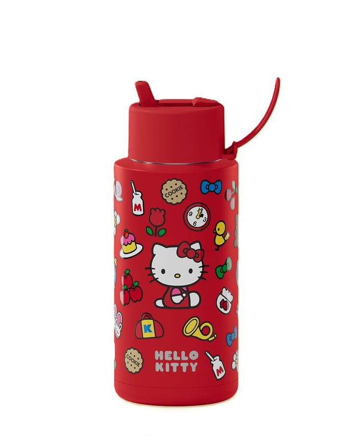 Frank Greem 34oz SSC Reusable Bottle Hello Kitty with Flip Straw Lid