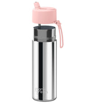 Load image into Gallery viewer, Frank Green Ceramic 20oz Straw Bottle - Limited Edition Silver with Flip Straw Lid Blushed