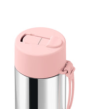 Load image into Gallery viewer, Frank Green Ceramic 20oz Straw Bottle - Limited Edition Silver with Flip Straw Lid Blushed
