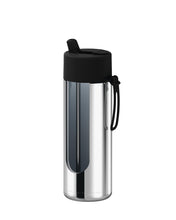 Load image into Gallery viewer, Frank Green Ceramic 20oz Straw Bottle - Limited Edition Silver with Flip Straw Lid Midnight