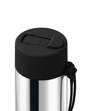 Load image into Gallery viewer, Frank Green Ceramic 20oz Straw Bottle - Limited Edition Silver with Flip Straw Lid Midnight