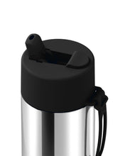 Load image into Gallery viewer, Frank Green Ceramic 20oz Straw Bottle - Limited Edition Silver with Flip Straw Lid Midnight