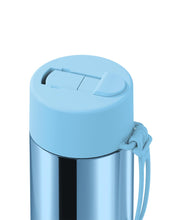 Load image into Gallery viewer, Frank Green Ceramic 20oz Straw Bottle with Flip Straw Lid - Chrome Sky Blue