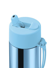 Load image into Gallery viewer, Frank Green Ceramic 20oz Straw Bottle with Flip Straw Lid - Chrome Sky Blue