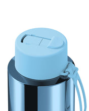 Load image into Gallery viewer, Frank Green Ceramic 34oz Straw Bottle with Flip Straw Lid - Chrome Sky Blue