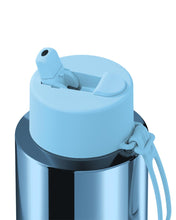 Load image into Gallery viewer, Frank Green Ceramic 34oz Straw Bottle with Flip Straw Lid - Chrome Sky Blue
