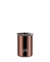 Load image into Gallery viewer, Frank Green Ceramic Coffee Cup Hinged Screw Lid 12oz/355ml - Chrome Chocolate