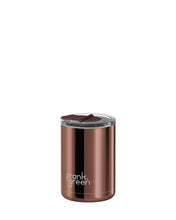 Load image into Gallery viewer, Frank Green Ceramic Coffee Cup Hinged Screw Lid 12oz/355ml - Chrome Chocolate