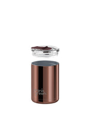 Load image into Gallery viewer, Frank Green Ceramic Coffee Cup Hinged Screw Lid 12oz/355ml - Chrome Chocolate