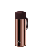 Load image into Gallery viewer, Frank Green Ceramic 20oz Straw Bottle with Flip Straw Lid - Chrome Chocolate