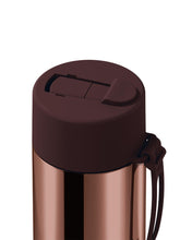 Load image into Gallery viewer, Frank Green Ceramic 20oz Straw Bottle with Flip Straw Lid - Chrome Chocolate