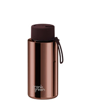 Load image into Gallery viewer, Frank Green Ceramic 34oz Straw Bottle with Flip Straw Lid - Chrome Chocolate