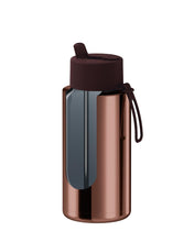 Load image into Gallery viewer, Frank Green Ceramic 34oz Straw Bottle with Flip Straw Lid - Chrome Chocolate