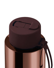 Load image into Gallery viewer, Frank Green Ceramic 34oz Straw Bottle with Flip Straw Lid - Chrome Chocolate