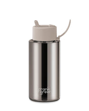Load image into Gallery viewer, Frank Green 34oz Stainless Steel Ceramic Moondust Chrome