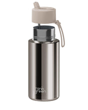 Load image into Gallery viewer, Frank Green Ceramic 34oz Straw Bottle with Flip Straw Lid - Chrome Moon Dust