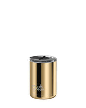 Load image into Gallery viewer, Frank Green Ceramic Coffee Cup Hinged Screw Lid 12oz/355ml - Limited Edition Gold with Midnight Hinge