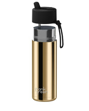Load image into Gallery viewer, Frank Green Ceramic 20oz Straw Bottle - Limited Edition Gold with Flip Straw Lid Midnight