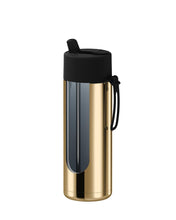 Load image into Gallery viewer, Frank Green Ceramic 20oz Straw Bottle - Limited Edition Gold with Flip Straw Lid Midnight