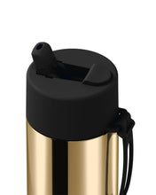 Load image into Gallery viewer, Frank Green Ceramic 20oz Straw Bottle - Limited Edition Gold with Flip Straw Lid Midnight