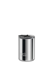 Load image into Gallery viewer, Frank Green Ceramic Coffee Cup Hinged Screw Lid 12oz/355ml - Limited Edition Silver with Midnight Hinge