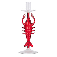 Load image into Gallery viewer, Coast to Coast Yabby Glass Candleholder 9x24cm - Red