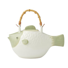 Load image into Gallery viewer, Coast to Coast Gill Ceramic Teapot 24x13x13.5cm - White/Sage