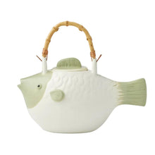 Load image into Gallery viewer, Coast to Coast Gill Ceramic Teapot 24x13x13.5cm - White/Sage