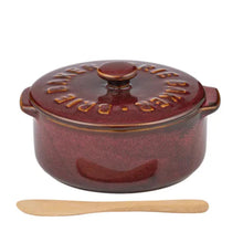 Load image into Gallery viewer, Coast to Coast Loire Ceramic Brie Baker Burgundy - 13.5x16x7.5cm