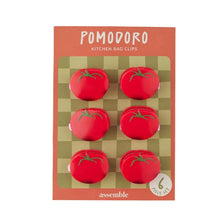 Load image into Gallery viewer, Coast to Coast Pomodoro Red Bag Clips 4.5x3x3.5cm - Set of 6