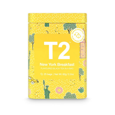 T2 Tea Bag Icon Tin 25 Pack - New York Breakfast - ZOES Kitchen