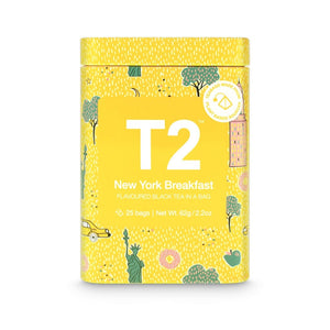 T2 Tea Bag Icon Tin 25 Pack - New York Breakfast - ZOES Kitchen