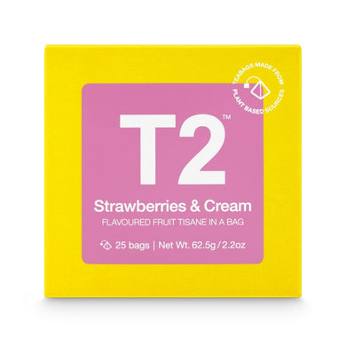 T2 Teabags - Strawberries & Cream Bio Tbag 20pk Y/B - ZOES Kitchen
