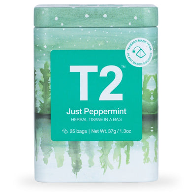 T2 Tea Bag Icon Tin 25 Pack - Just Peppermint - ZOES Kitchen