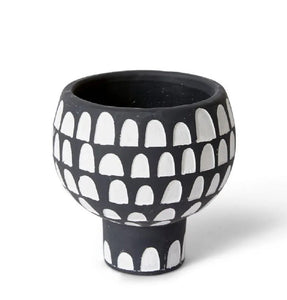 Elme Braxton Pot White/Black 16x16x16cm - ZOES Kitchen