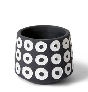 Elme Hayden Pot White/Black 13x13x10cm - ZOES Kitchen