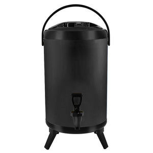 SOGA 16L Stainless Steel Insulated Milk Tea Barrel Hot and Cold Beverage Dispenser Container with Faucet Black - ZOES Kitchen