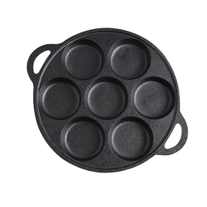 SOGA 31.5cm Cast Iron Takoyaki Fry Pan Octopus Balls Maker 7 Hole Cavities Grill Mold - ZOES Kitchen