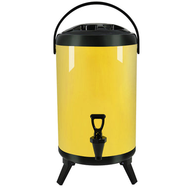 SOGA 18L Stainless Steel Insulated Milk Tea Barrel Hot and Cold Beverage Dispenser Container with Faucet Yellow - ZOES Kitchen