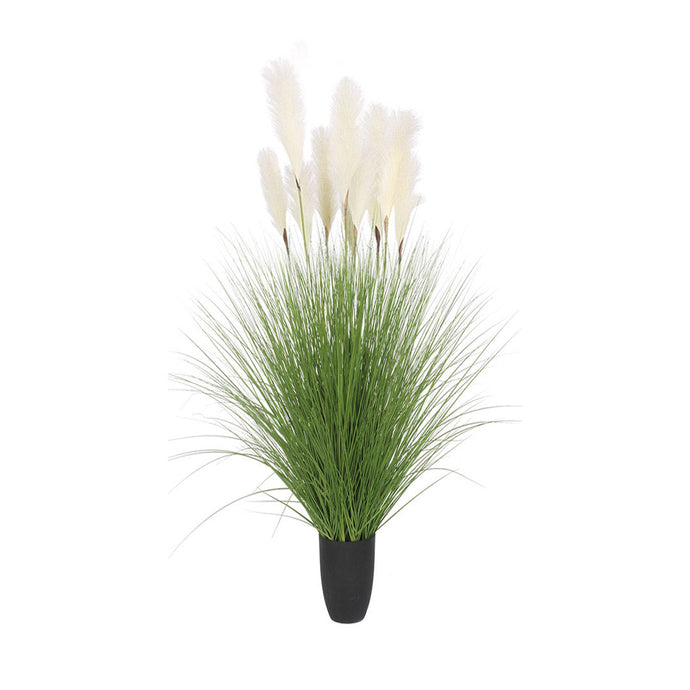 SOGA 137cm Green Artificial Indoor Potted Bulrush Grass Tree Fake Plant Simulation Decorative - ZOES Kitchen