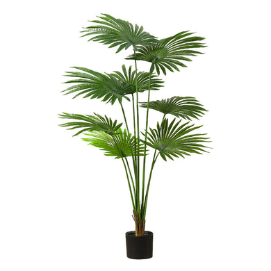 SOGA 150cm Artificial Natural Green Fan Palm Tree Fake Tropical Indoor Plant Home Office Decor - ZOES Kitchen