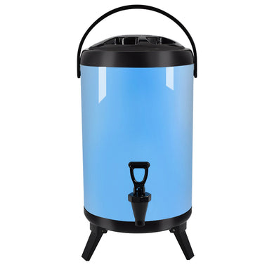 SOGA 16L Stainless Steel Insulated Milk Tea Barrel Hot and Cold Beverage Dispenser Container with Faucet Blue - ZOES Kitchen
